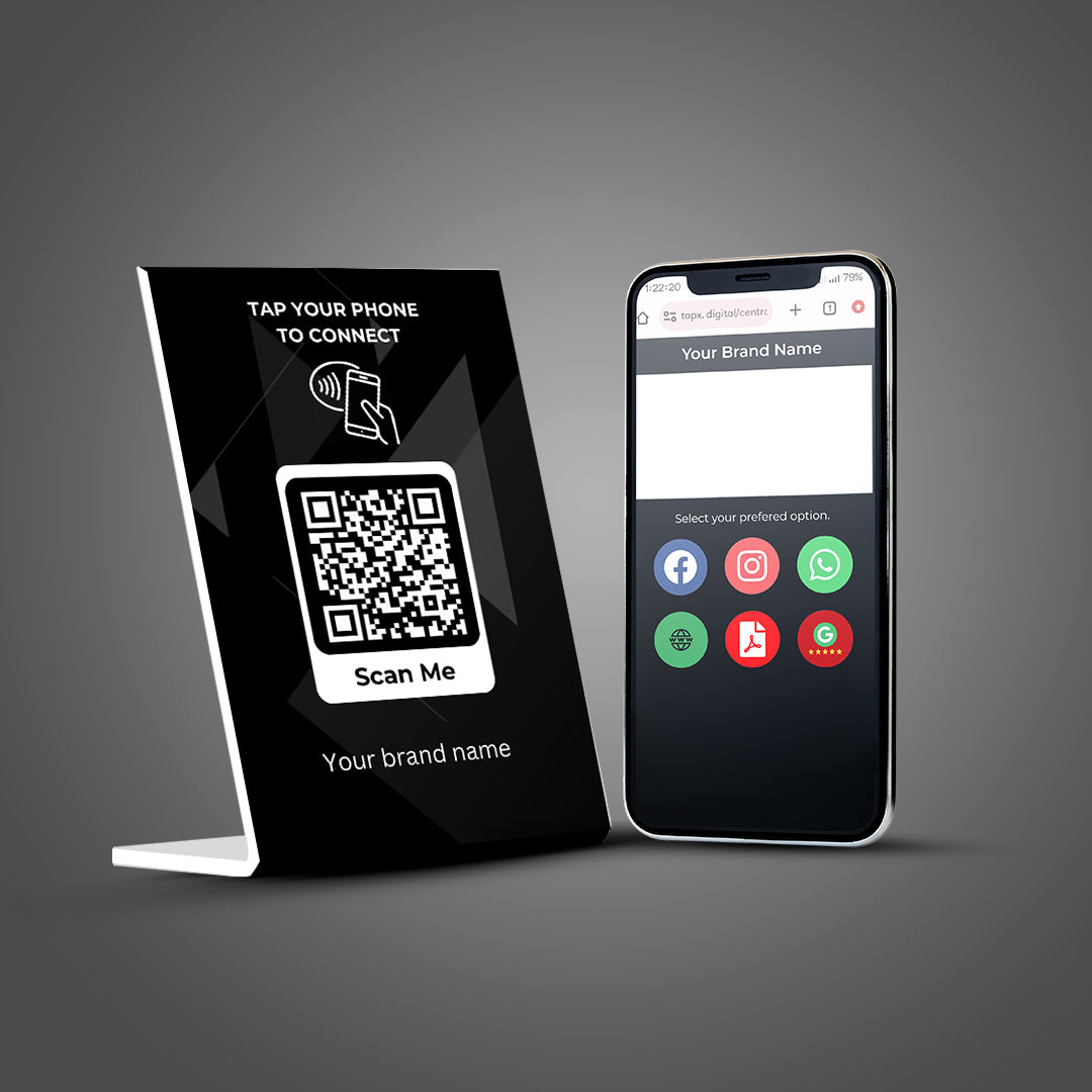 Smart QR Standee with NFC