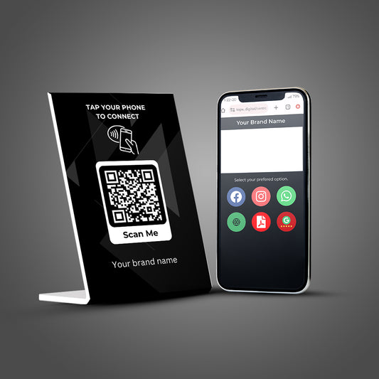 Smart QR Standee with NFC