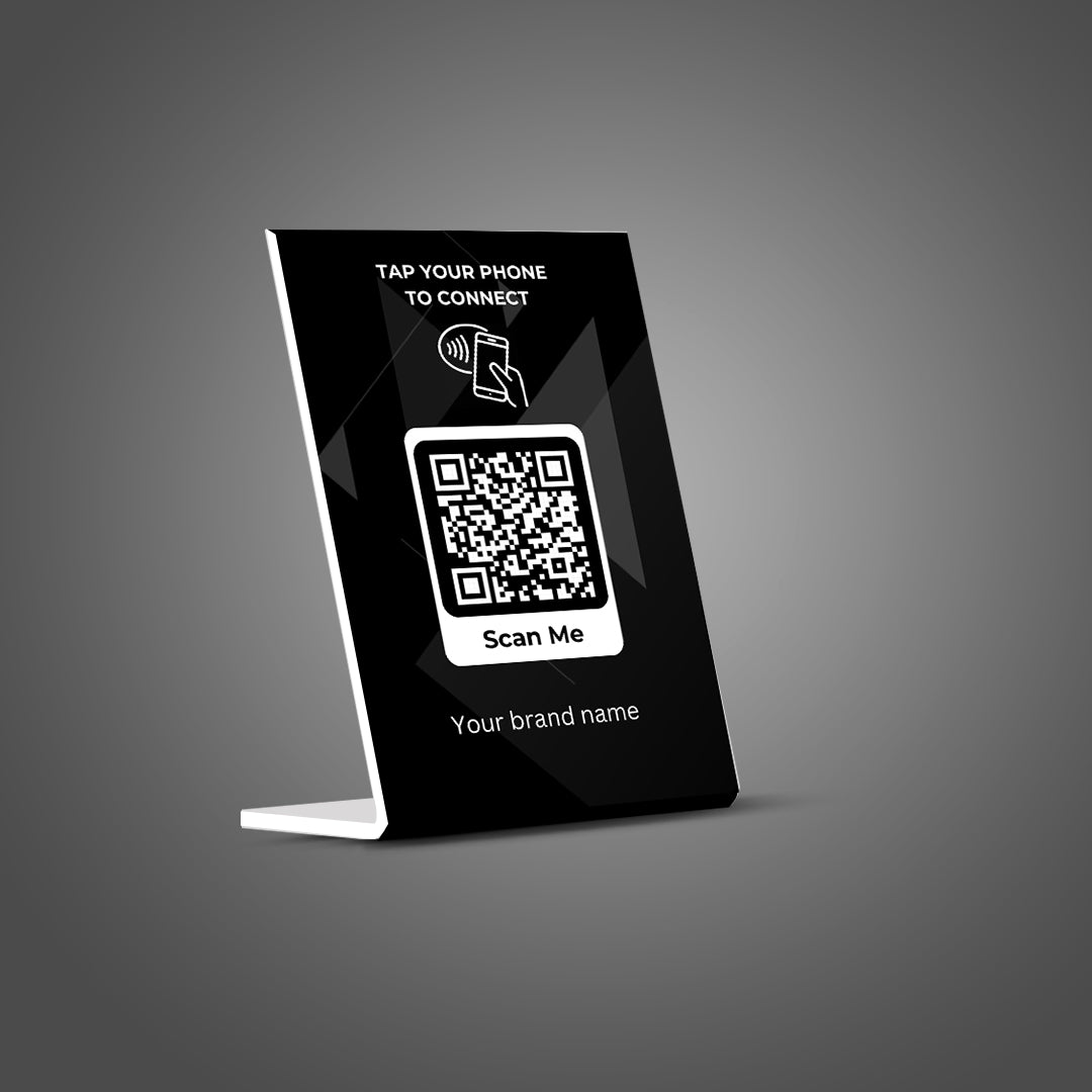 Smart QR Standee with NFC